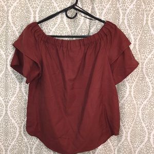 Short Sleeve Off-The-Shoulder Top